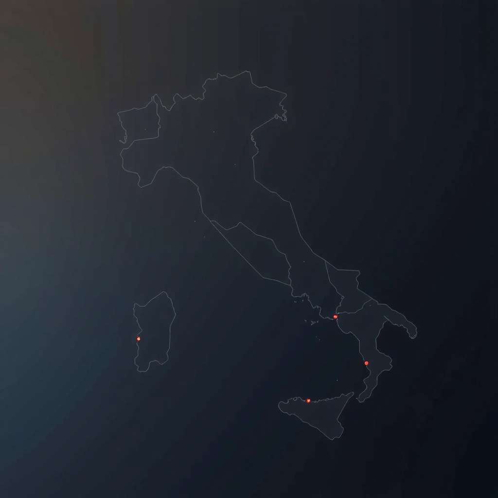 Mappa Italia stilizzata